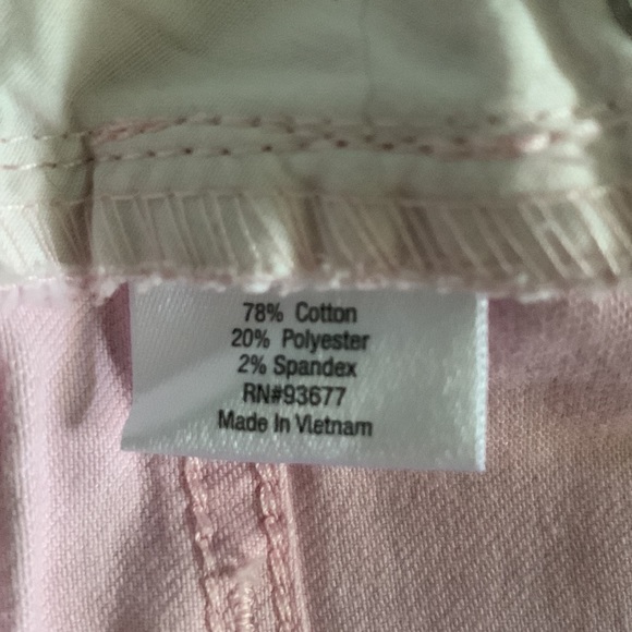 Pink Skinny Leg Stretch Jeans Size 20 St Johns Bay Denim 5 Pocket Jean - Picture 6 of 6